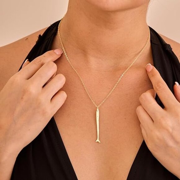 Neiman Marcus 14K Gold-Plated Fish Pendant Necklace - Picture 3 of 4